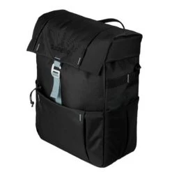 Gazelle Single Pannier - 18.5 Litre - Black / Light Olive