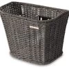 Basil BaSimply II Rattan Look Front Basket - Grey - 37cm X 25cm X 29cm