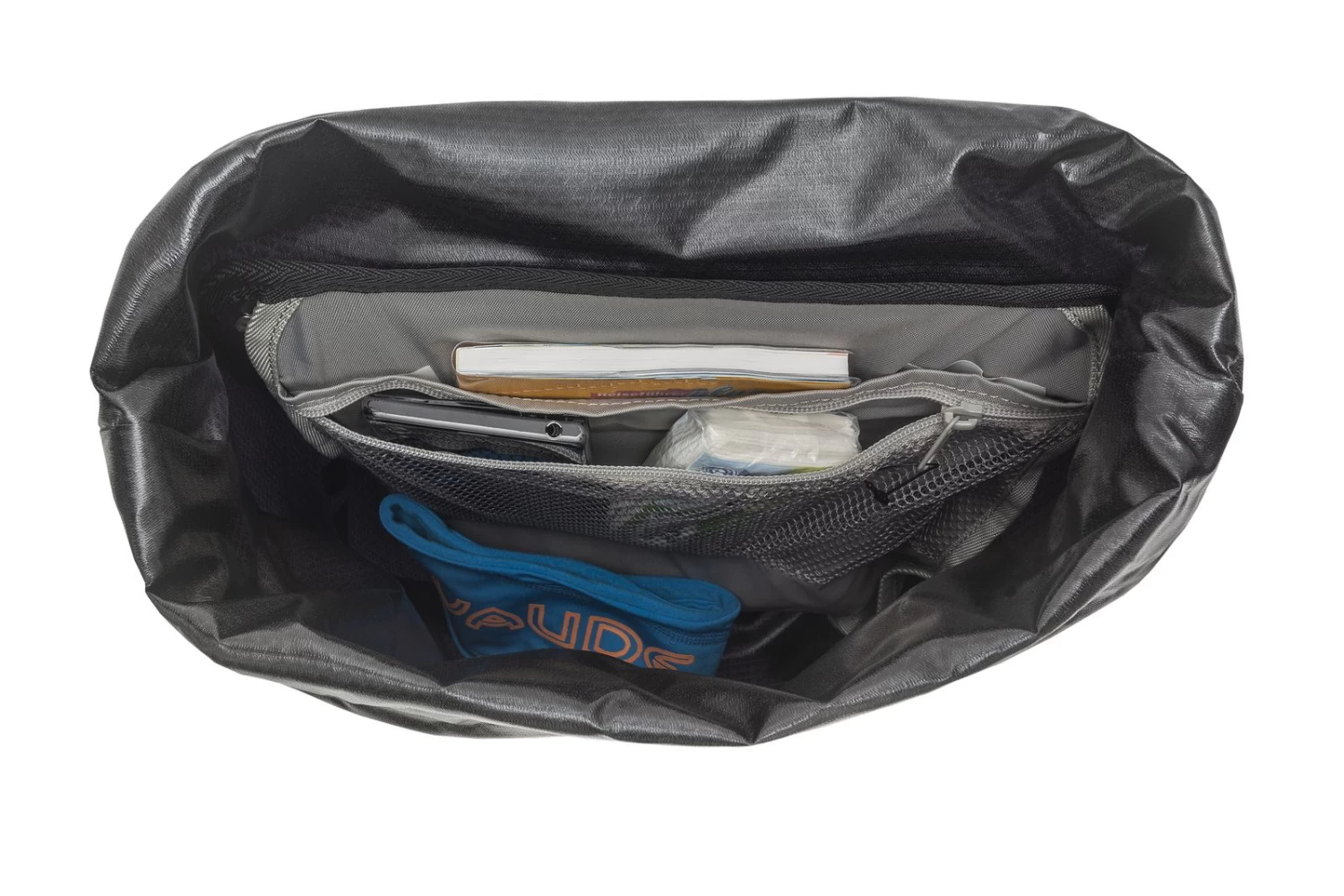 Vaude Aqua Front Light 22L Pannier Bag - Black - Image 4