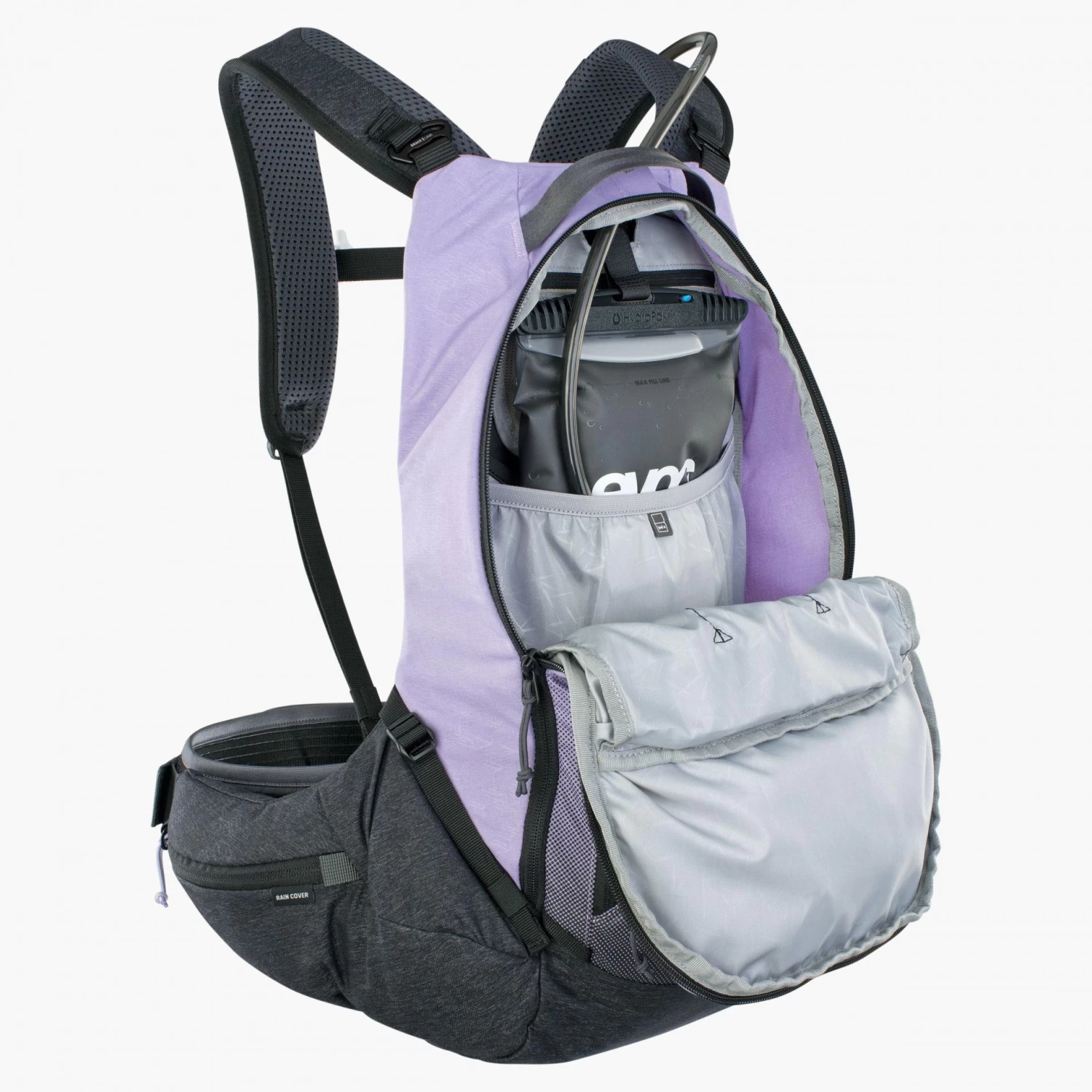Evoc Trail Pro Protector 16 Litres Backpack - Purple/Black - Image 8