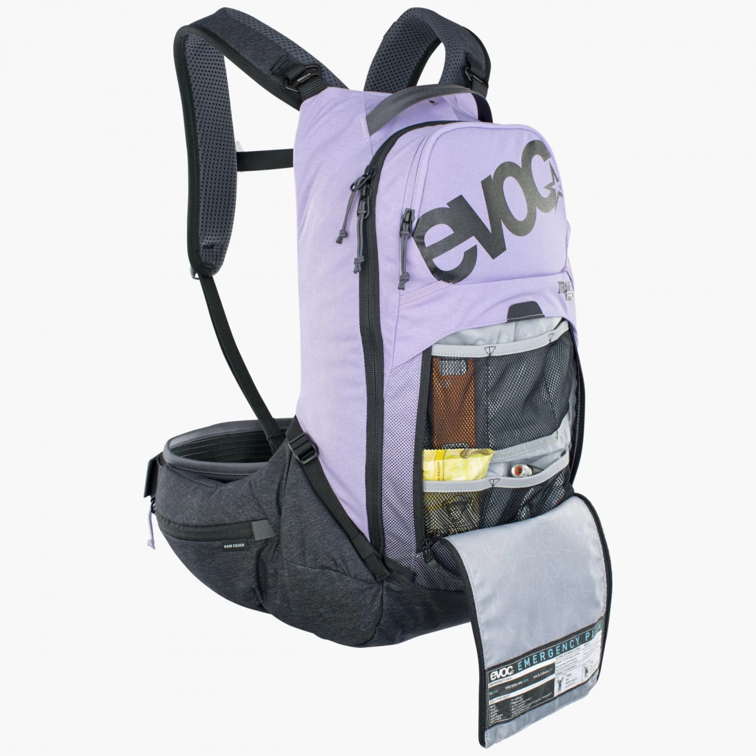 Evoc Trail Pro Protector 16 Litres Backpack - Purple/Black - Image 3