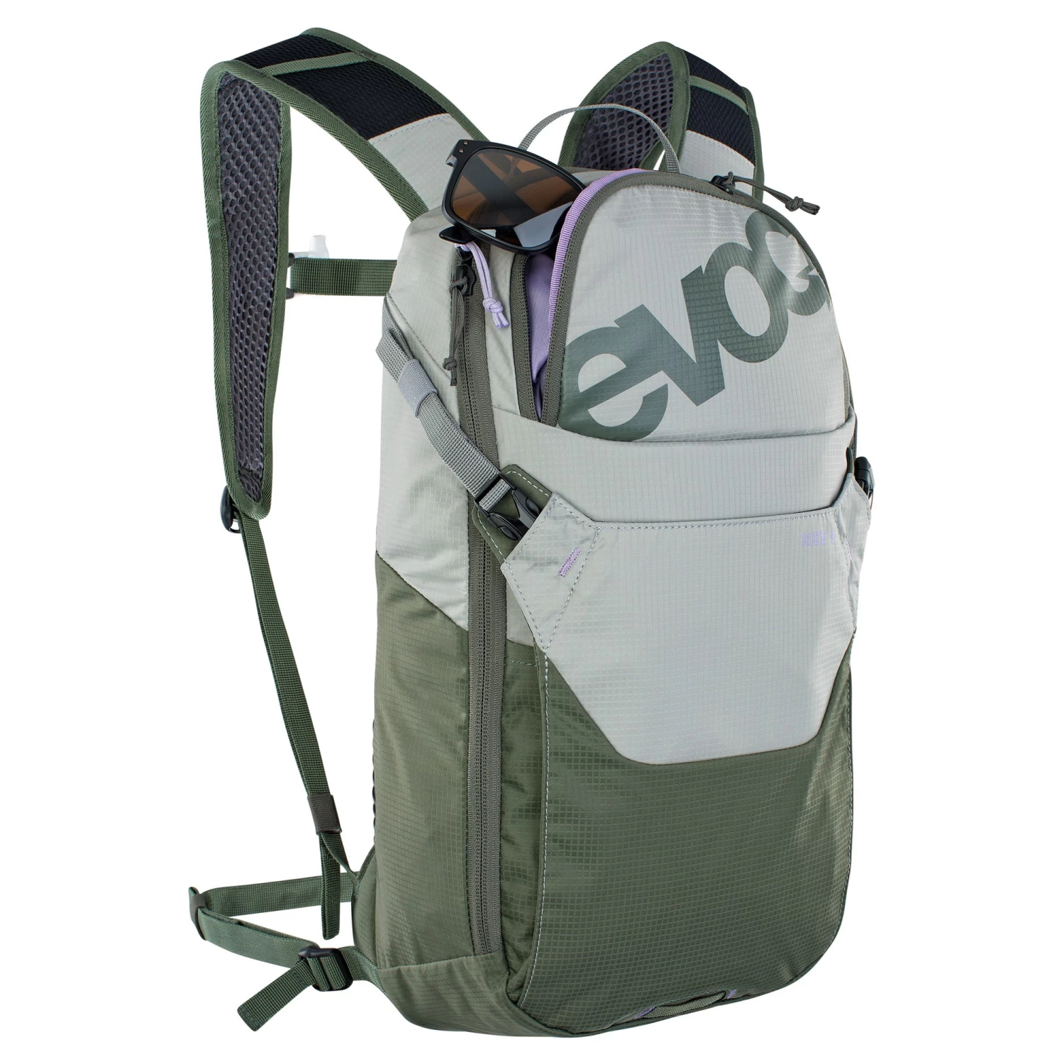 Evoc Ride Performance Backpack 8 + 2 Litre Bladder - Stone/Dark Olive - Image 9