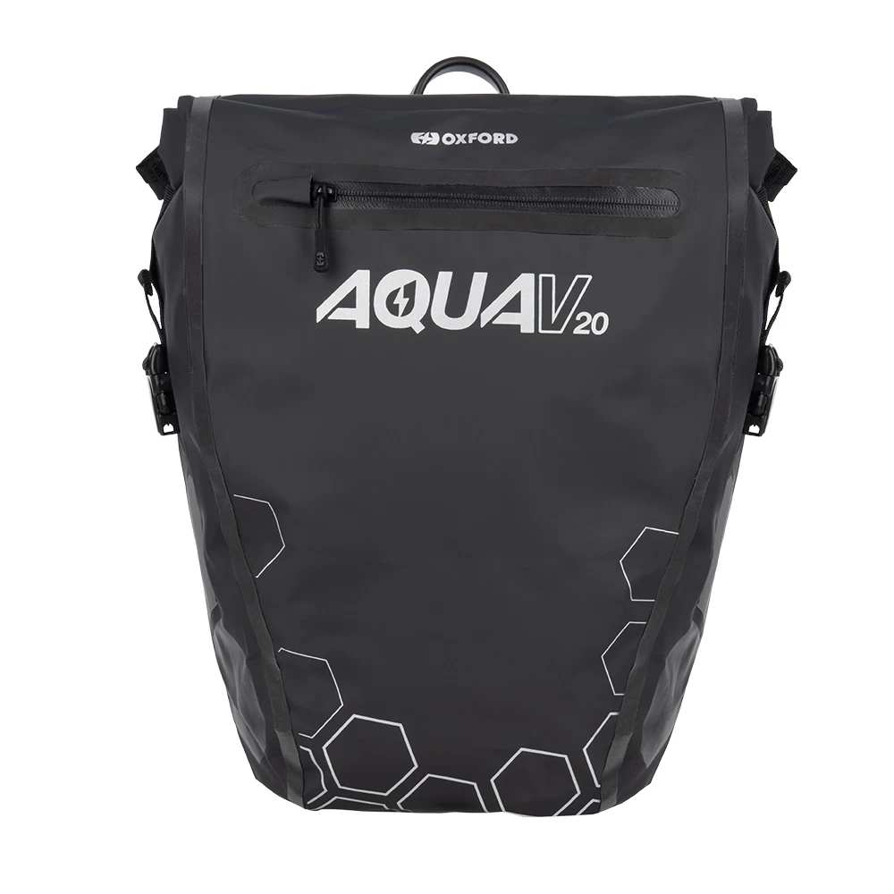 Oxford Aqua V 20L Single QR Pannier Bag - Orange/Black - Image 8