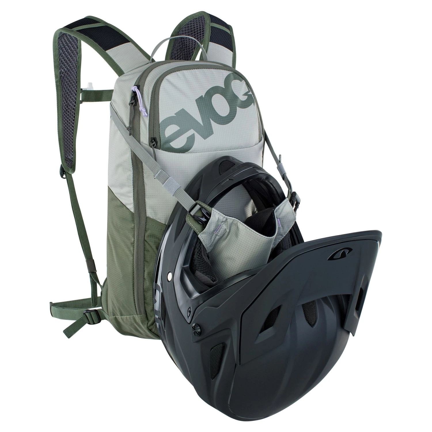Evoc Ride Performance Backpack 8 + 2 Litre Bladder - Stone/Dark Olive - Image 2