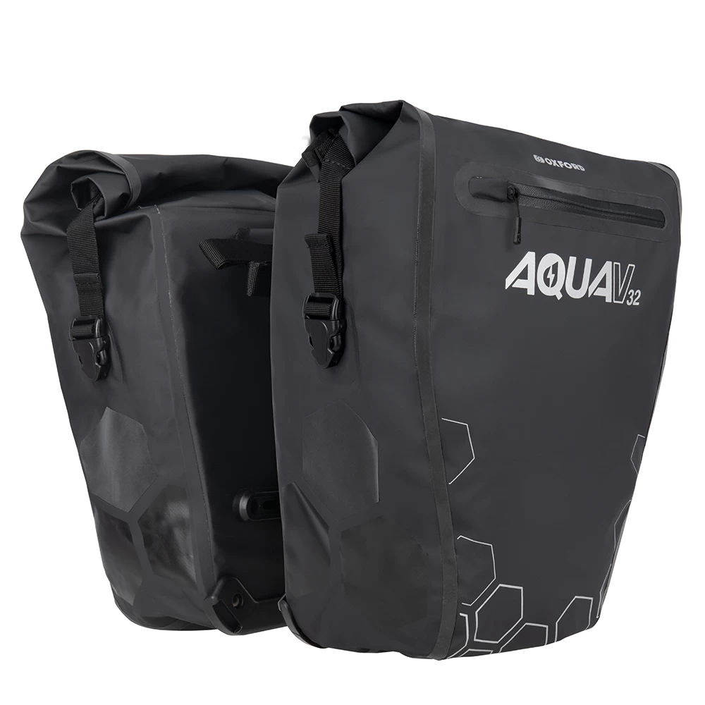 Oxford Aqua V 32L Double Pannier Bag - Black
