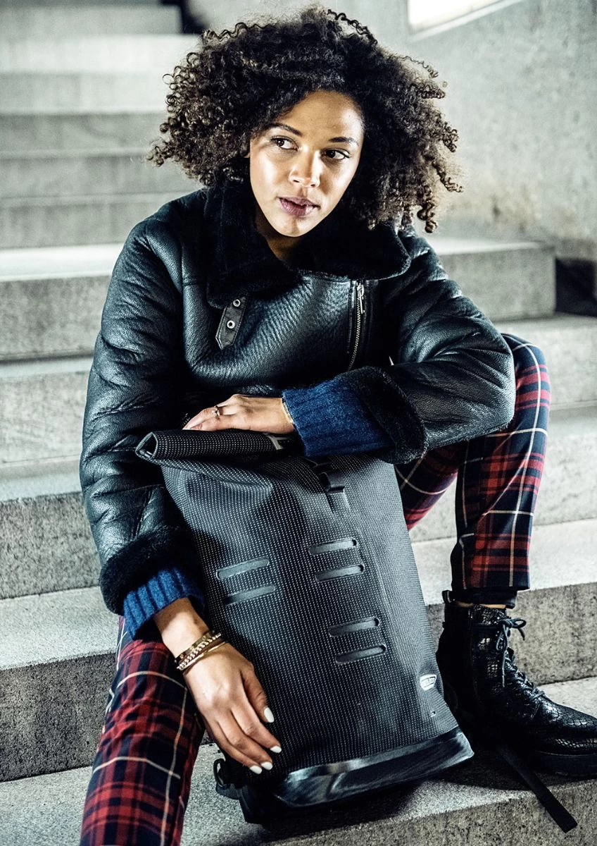 Ortlieb Commuter Daypack Hi-Viz Backpack - 21 Litre - Black Reflective