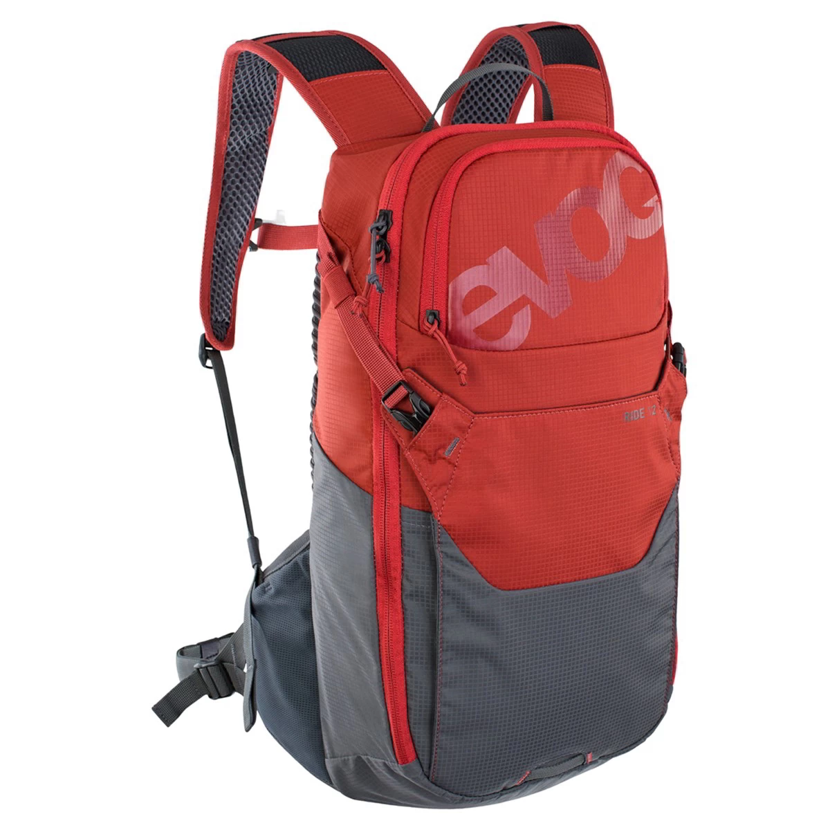 Evoc Ride Performance Backpack 12 + 2 Litre Bladder - Chili Red/Grey - Image 8
