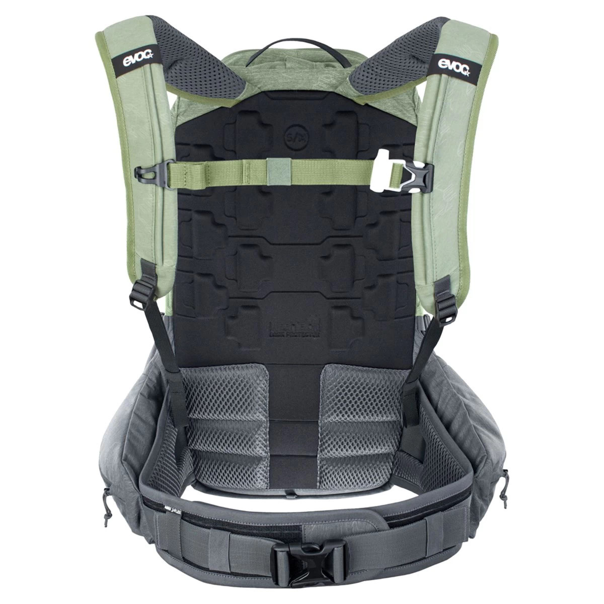 Evoc Trail Pro Protector 16 Litre Backpack - Light Olive/Carbon Grey - Image 10