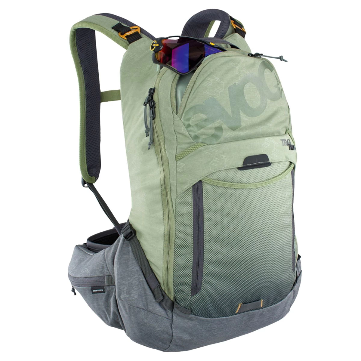Evoc Trail Pro Protector 16 Litre Backpack - Light Olive/Carbon Grey - Image 7