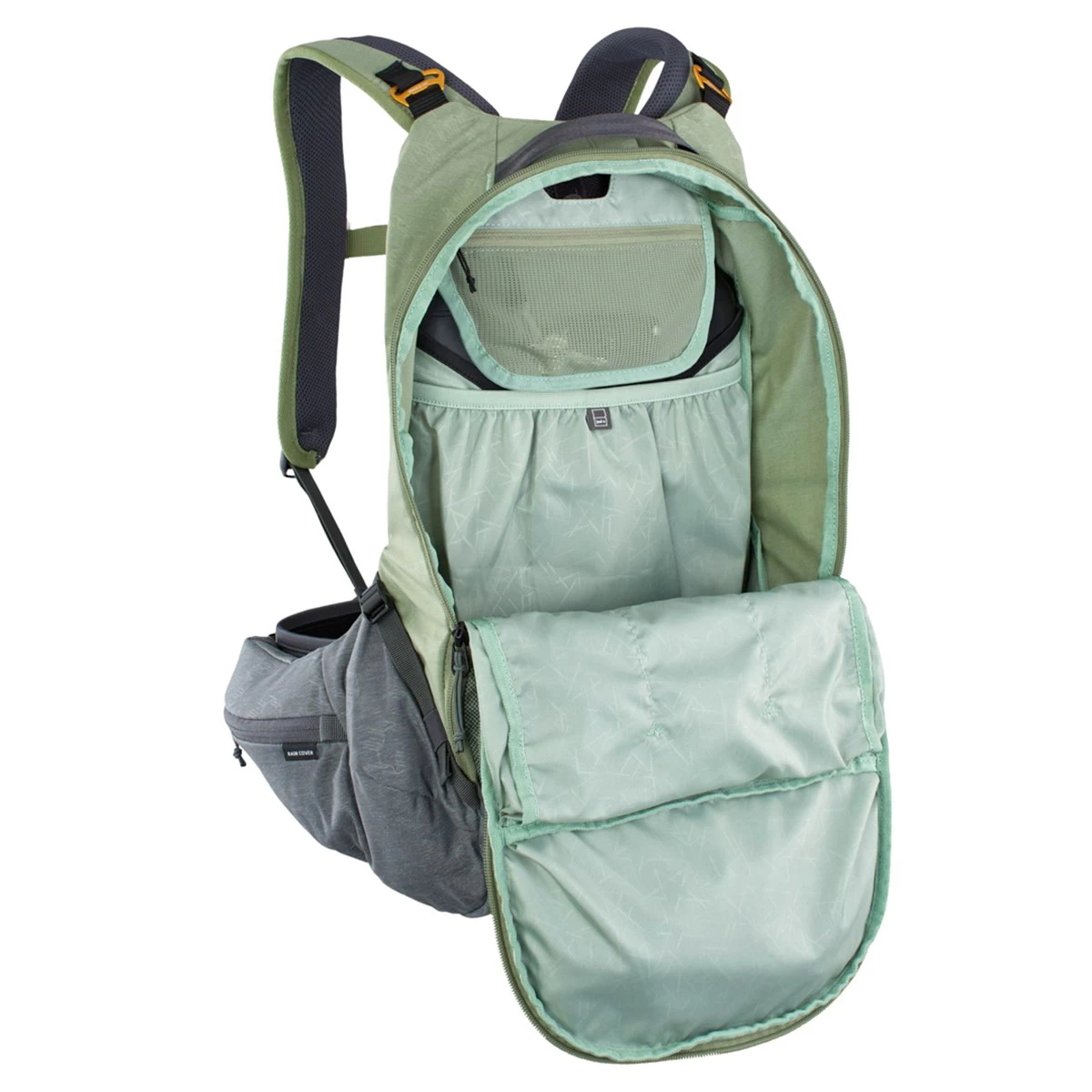 Evoc Trail Pro Protector 16 Litre Backpack - Light Olive/Carbon Grey - Image 11