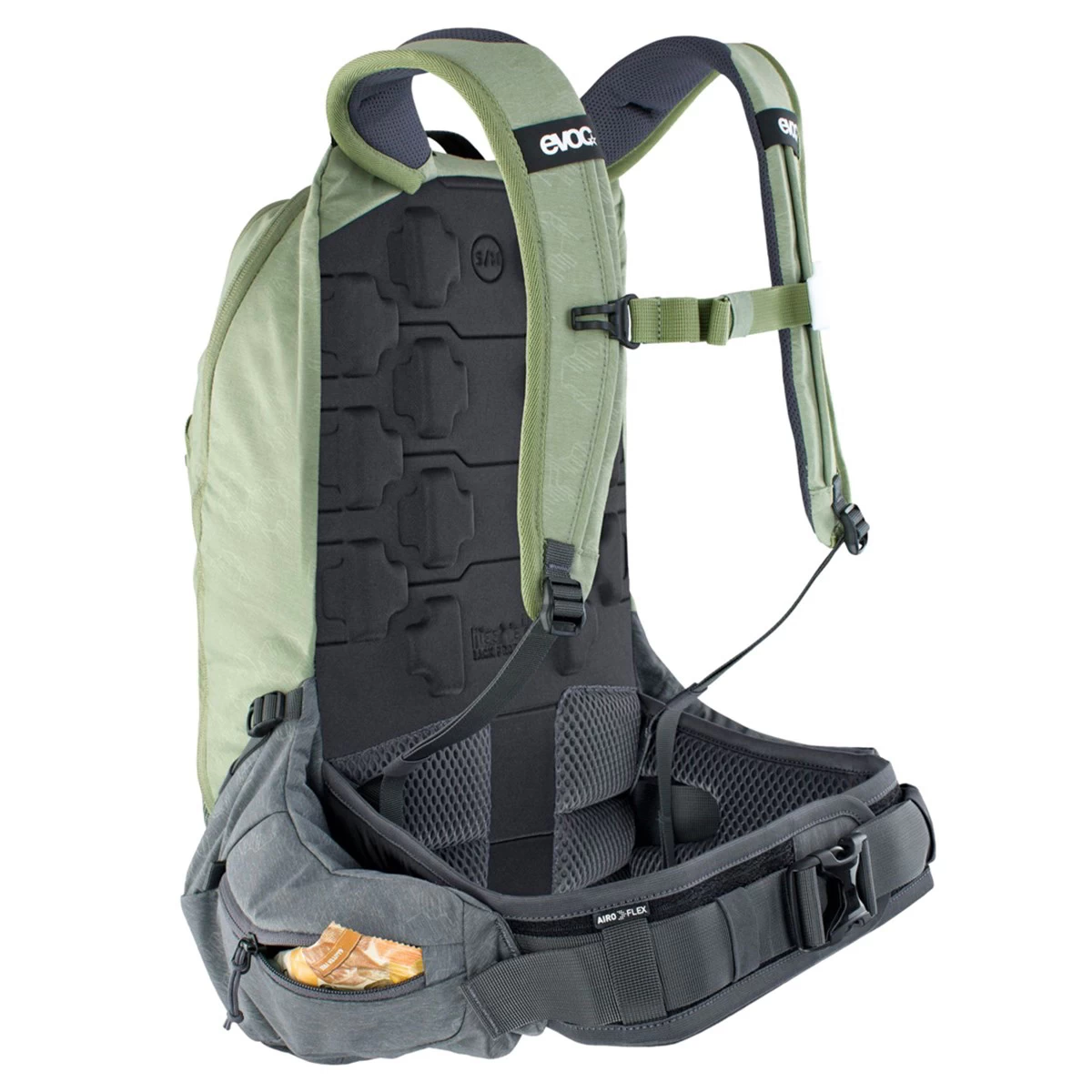 Evoc Trail Pro Protector 16 Litre Backpack - Light Olive/Carbon Grey - Image 9