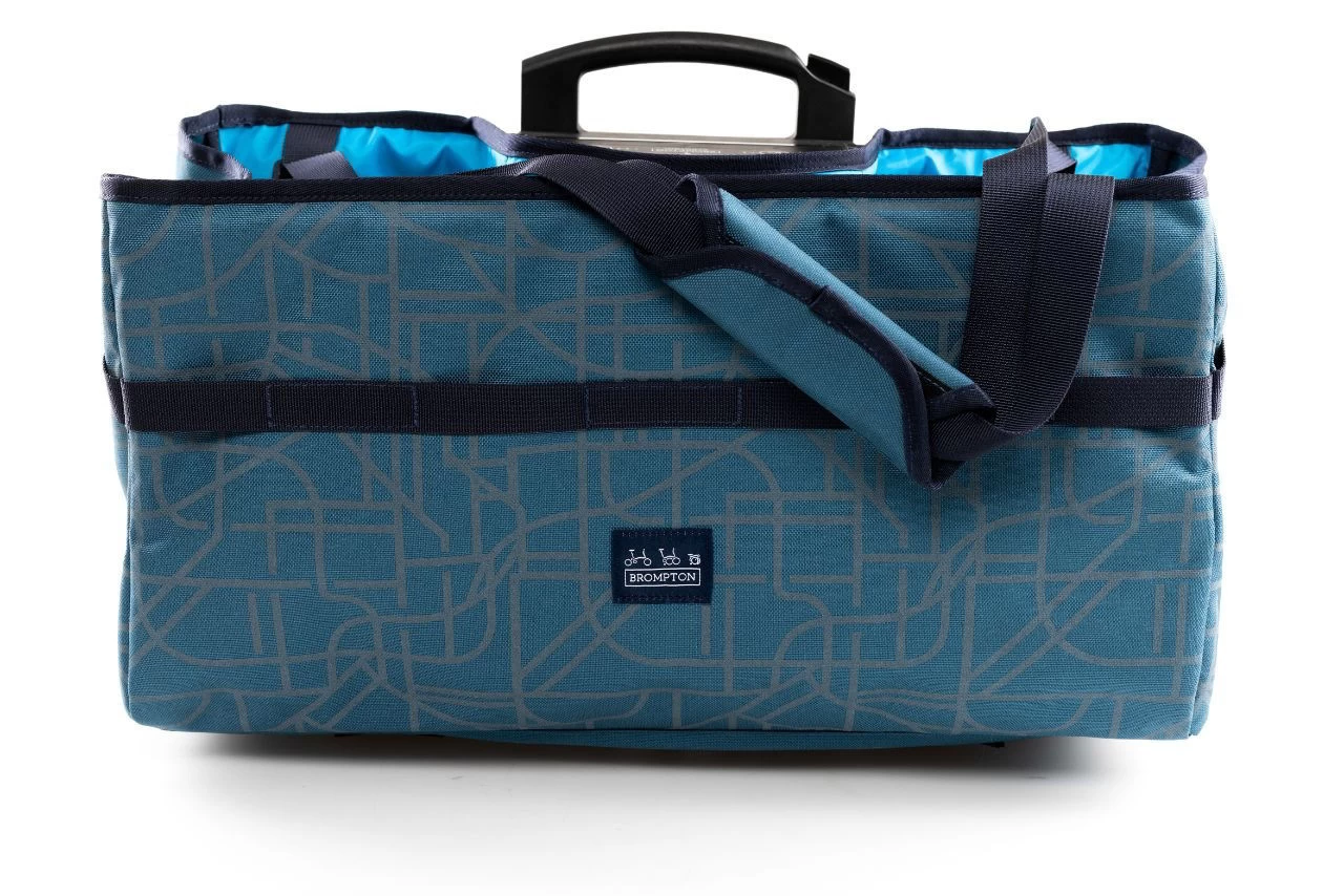 Brompton Bright Night Electric Basket Bag - Dusk Blue - Image 3