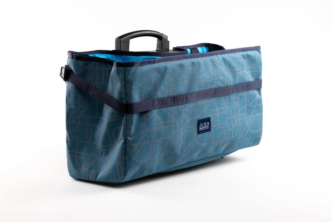 Brompton Bright Night Electric Basket Bag - Dusk Blue - Image 5