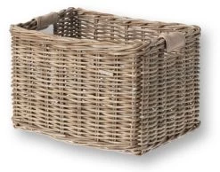 Basil Dorset Rattan Bike Basket - Grey - L