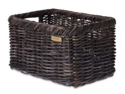 Basil Noir Rattan Bike Basket - Black - Large - 31L