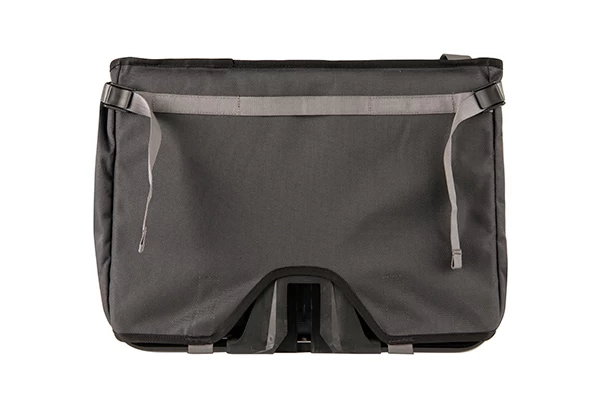 Brompton Borough Basket Bag With Frame - Dark Grey - Large