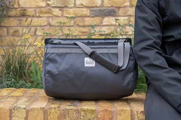 Brompton Borough Basket Bag With Frame - Dark Grey - Large - Image 2